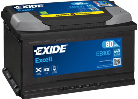 Exide Excell 12V 80Ah 640A EB800